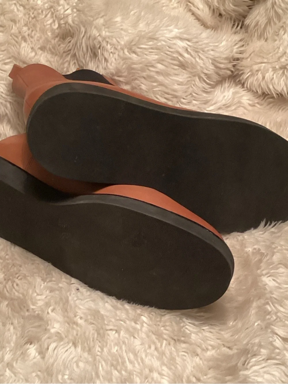 J. Crew Men's Chelsea Boots in Cognac Brown leather boots size 9.5